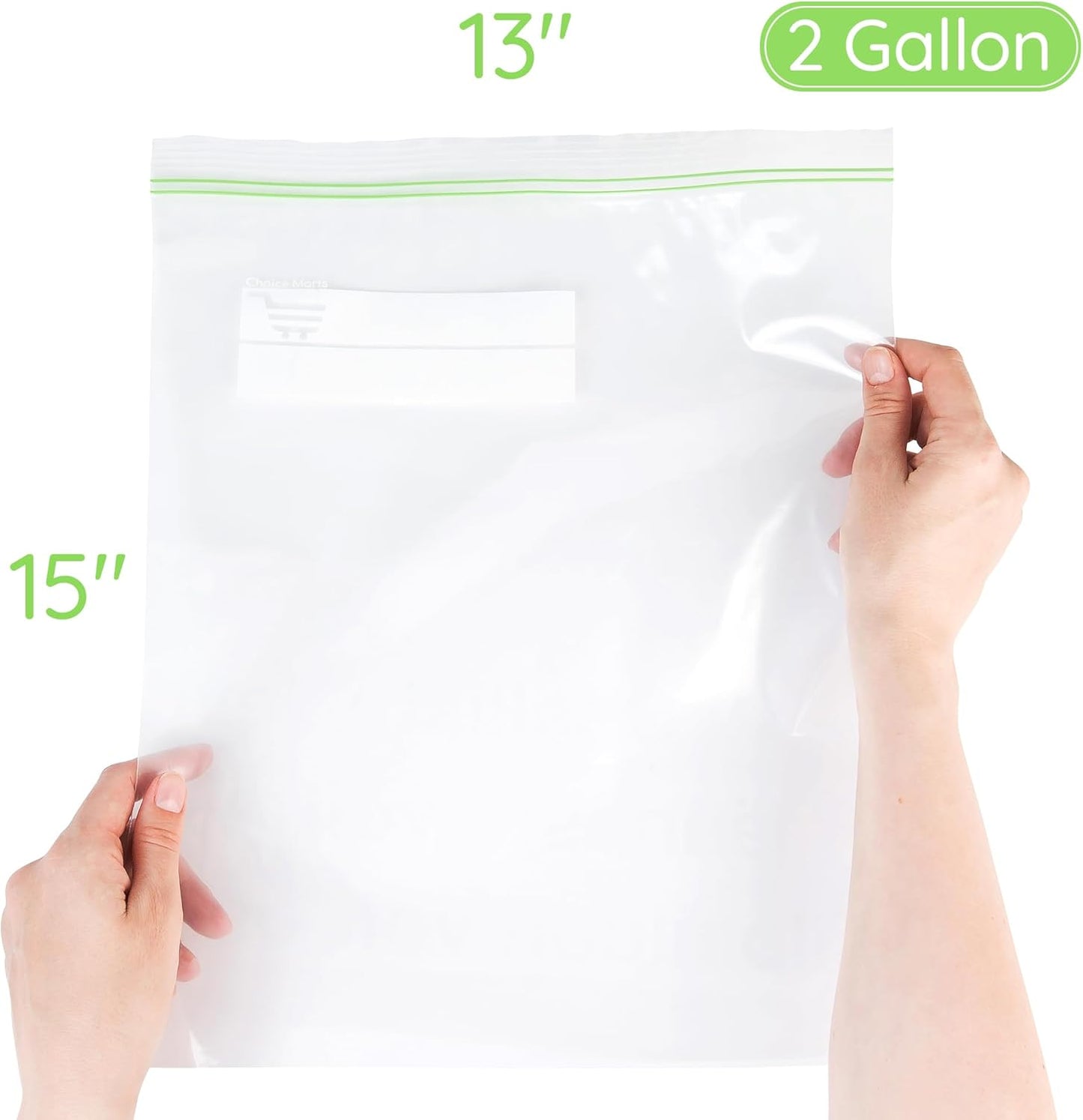 2 Gallon Freezer Bags 25 Count Resealable Extra Strong and Leak Proof With Double Zipper Bags Perfect Freezer Bags for Berries Fruit and Food Great 2 Gallon Storage Bags