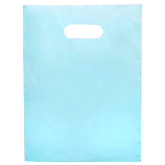 100 Pastel Teal Bags for Small Business 1.5Mil 9"x12" Merchandise Bags Extra Thick Glossy Thank You Bags and Pastel Teal Retail Bags Plastic Bags with Die Cut Handles Gift Bags