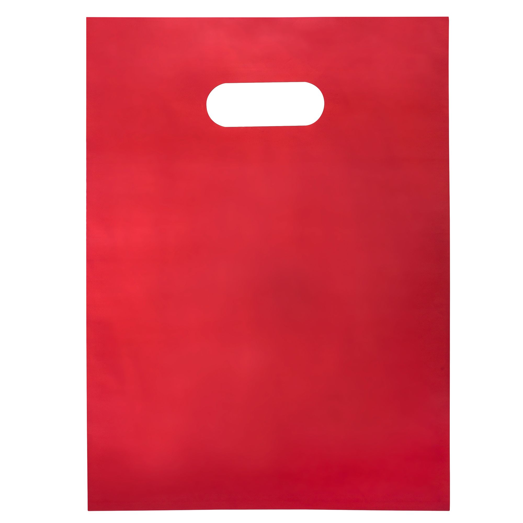 200 Red 1.5Mil, 9" x 12" Extra Thick Glossy Plastic Retail Merchandise Bags with Die Cut Handles, No Gusset- Perfect Thank You Bags for Customers, Boutique bags, Gifts and Tradeshows…